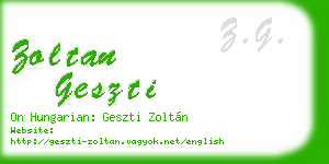 zoltan geszti business card